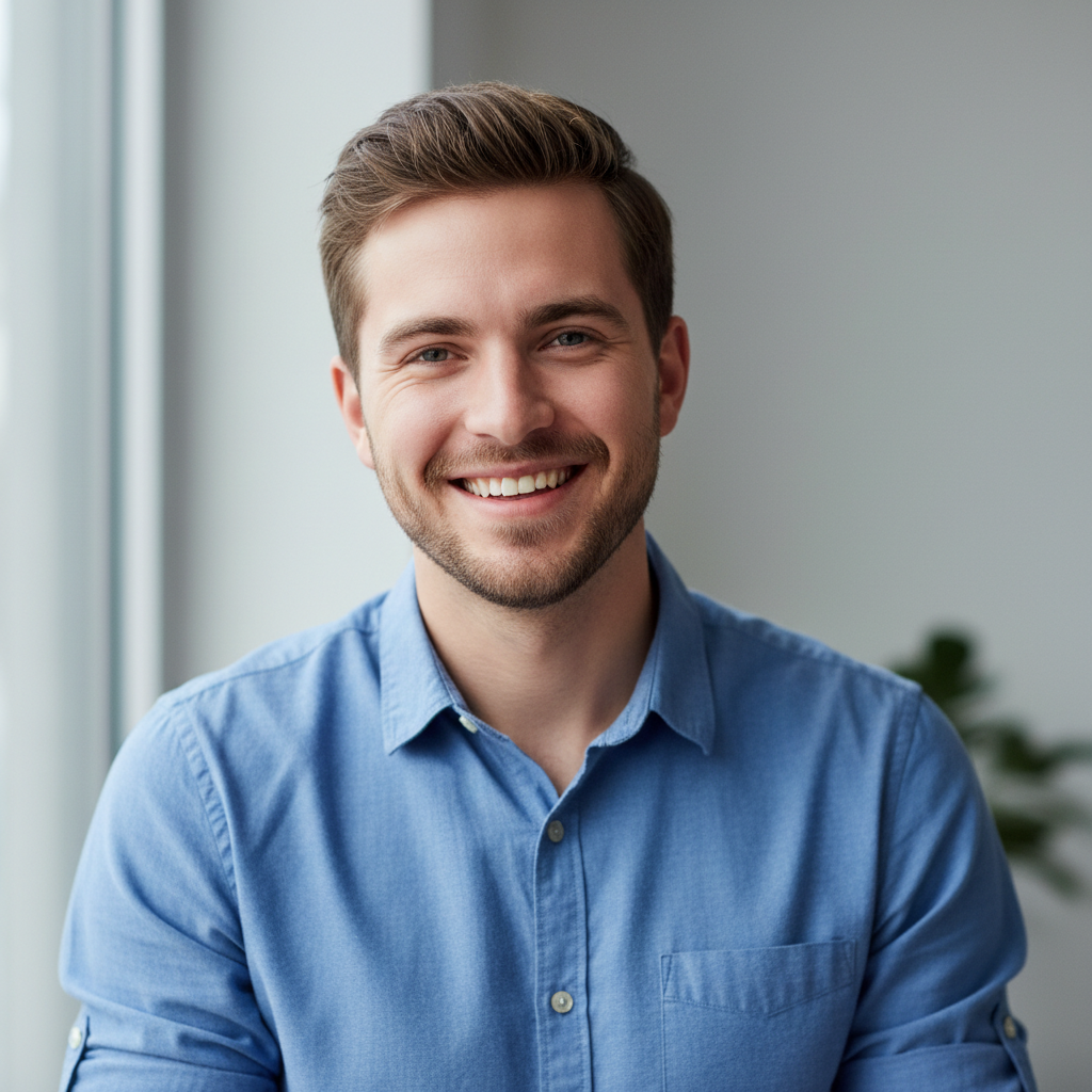 Kunde, mitte 20, portrait